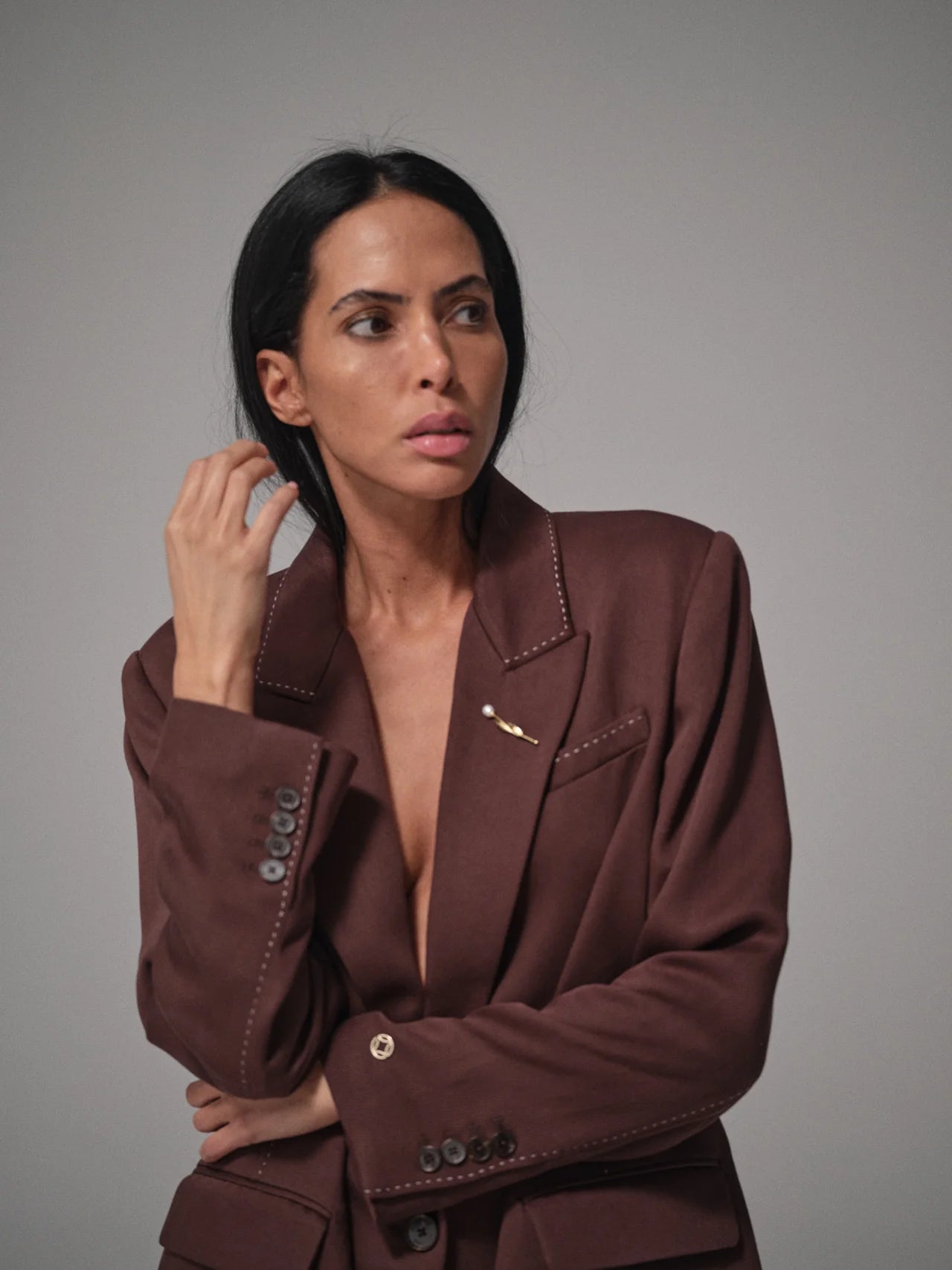 Heyanno Till Twill Blazer Java