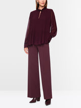Marc Cain Collections Pleated Blouse Winetasting BC51.31W61