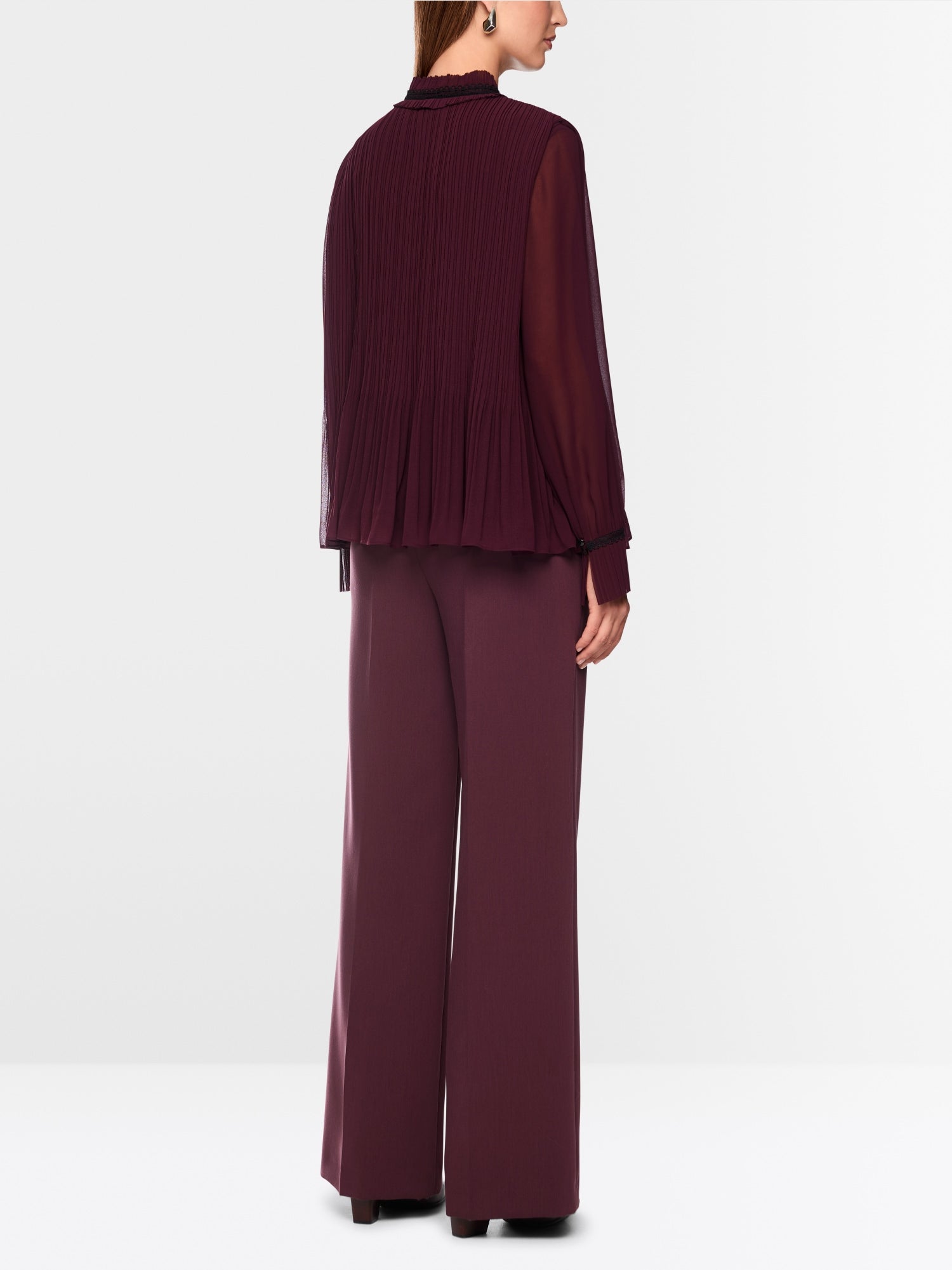 Marc Cain Collections Pleated Blouse Winetasting BC51.31W61