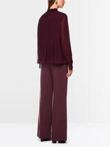 Marc Cain Collections Pleated Blouse Winetasting BC51.31W61
