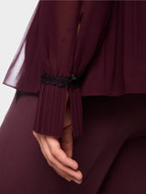 Marc Cain Collections Pleated Blouse Winetasting BC51.31W61
