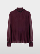 Marc Cain Collections Pleated Blouse Winetasting BC51.31W61