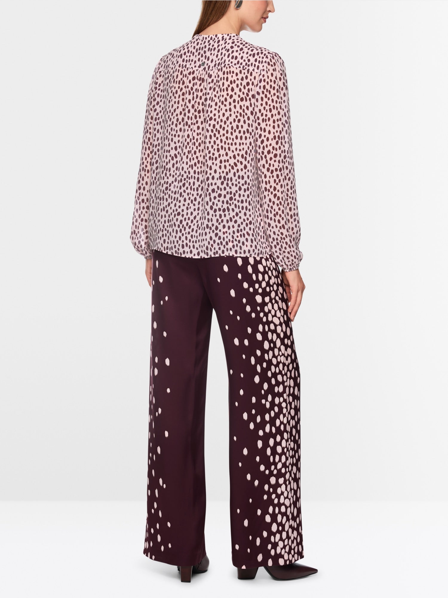 Marc Cain Collections Blouse with Polka Dot Print Chalk Pink BC51.36W86