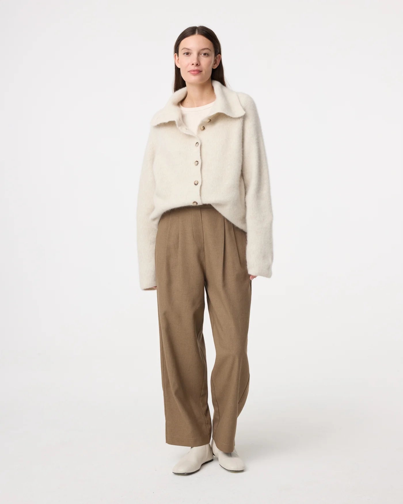 Knit-Ted Milo Cardigan Greige