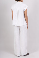 Sarah Linen Shirt White