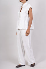 Sarah Linen Shirt White