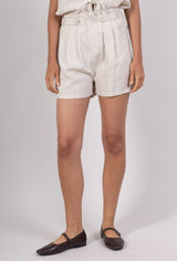 Suzy Linen Tailored Shorts Summer Sand