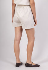 Suzy Linen Tailored Shorts Summer Sand