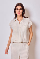 Susie Relaxed Fit Linen Shirt Summer Sand