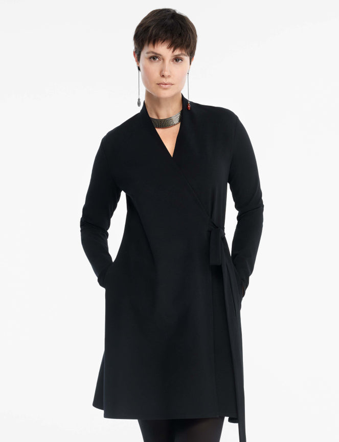 SARAH PACINI Wrap Dress Black 13035