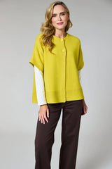 d.e.c.k. By Decollage Short Sleeve Cardi Limoncello