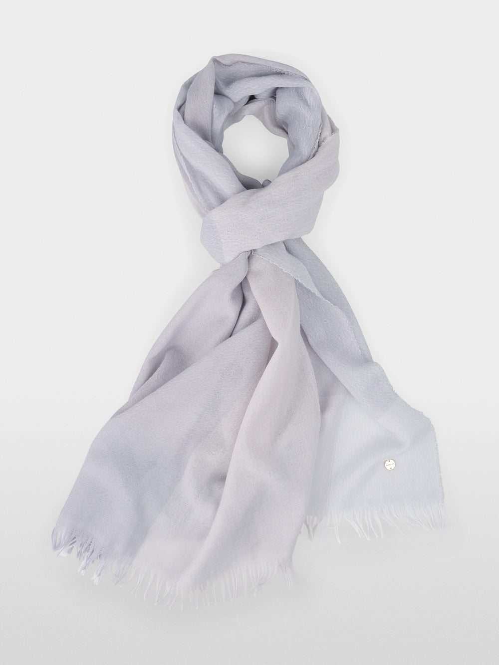 Marc Cain Collections woven Scarf with Wool Bluish Violet
