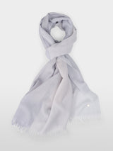Marc Cain Collections woven Scarf with Wool Bluish Violet