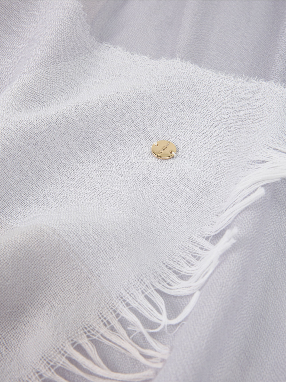 Marc Cain Collections woven Scarf with Wool Bluish Violet