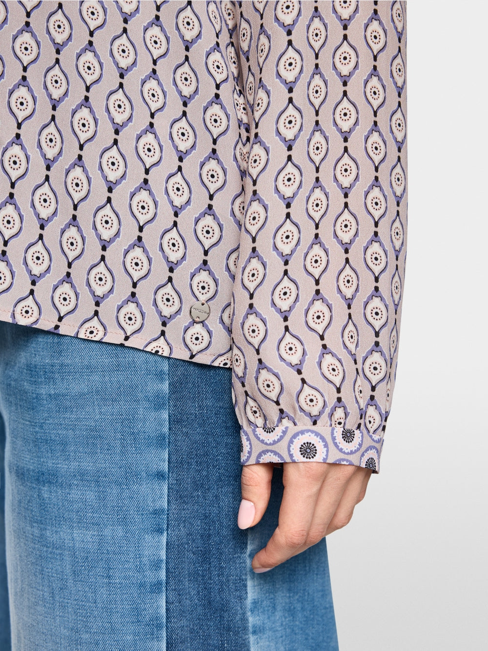 Marc Cain Collections Airy Bow Blouse with flounce.