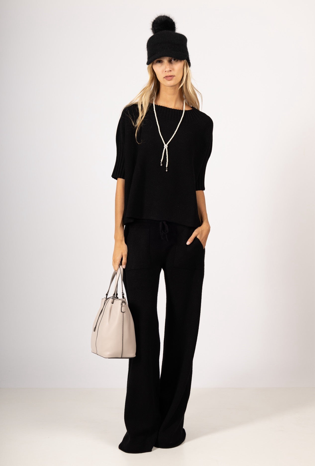 Izzy Cashmere Touch Pants Black
