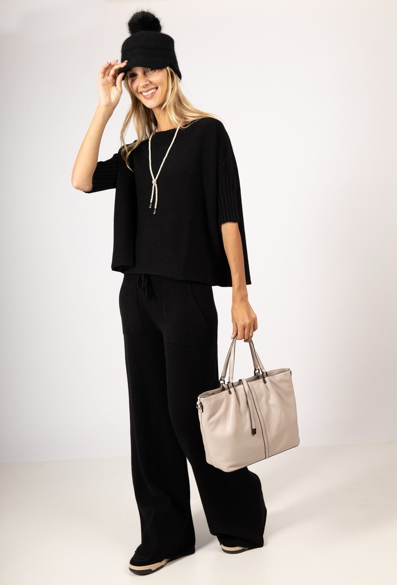 Izzy Cashmere Touch Pants Black