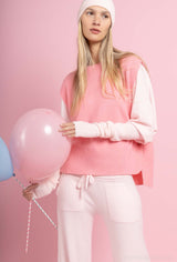 Pippa Cashmere Touch Sleevless Sweater Geranium