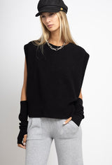 Pippa Cashmere Touch Sleevless Sweater Black