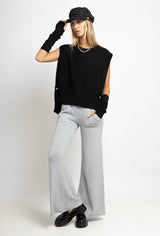 Pippa Cashmere Touch Sleevless Sweater Black