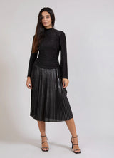 Coster Copenhagen Plisse Skirt with Foil