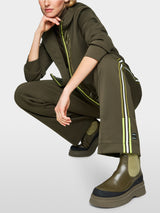 Marc Cain Sports Jacket with contrasting stripes Olive Drab ZS31.08J18