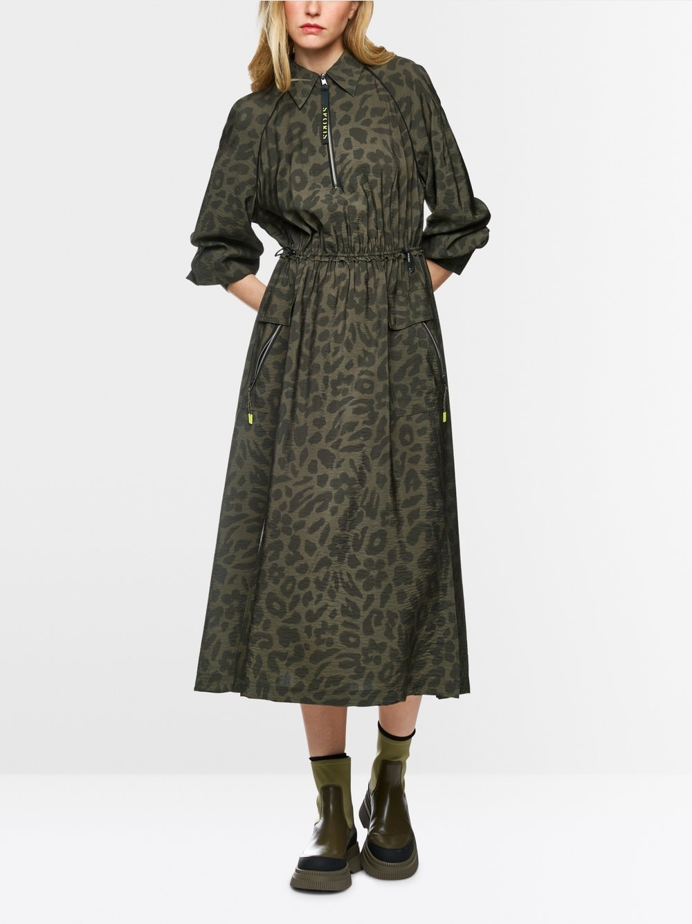 Marc Cain Sports Rethink Together Maxi Dress Olive Drab ZS21.07W16