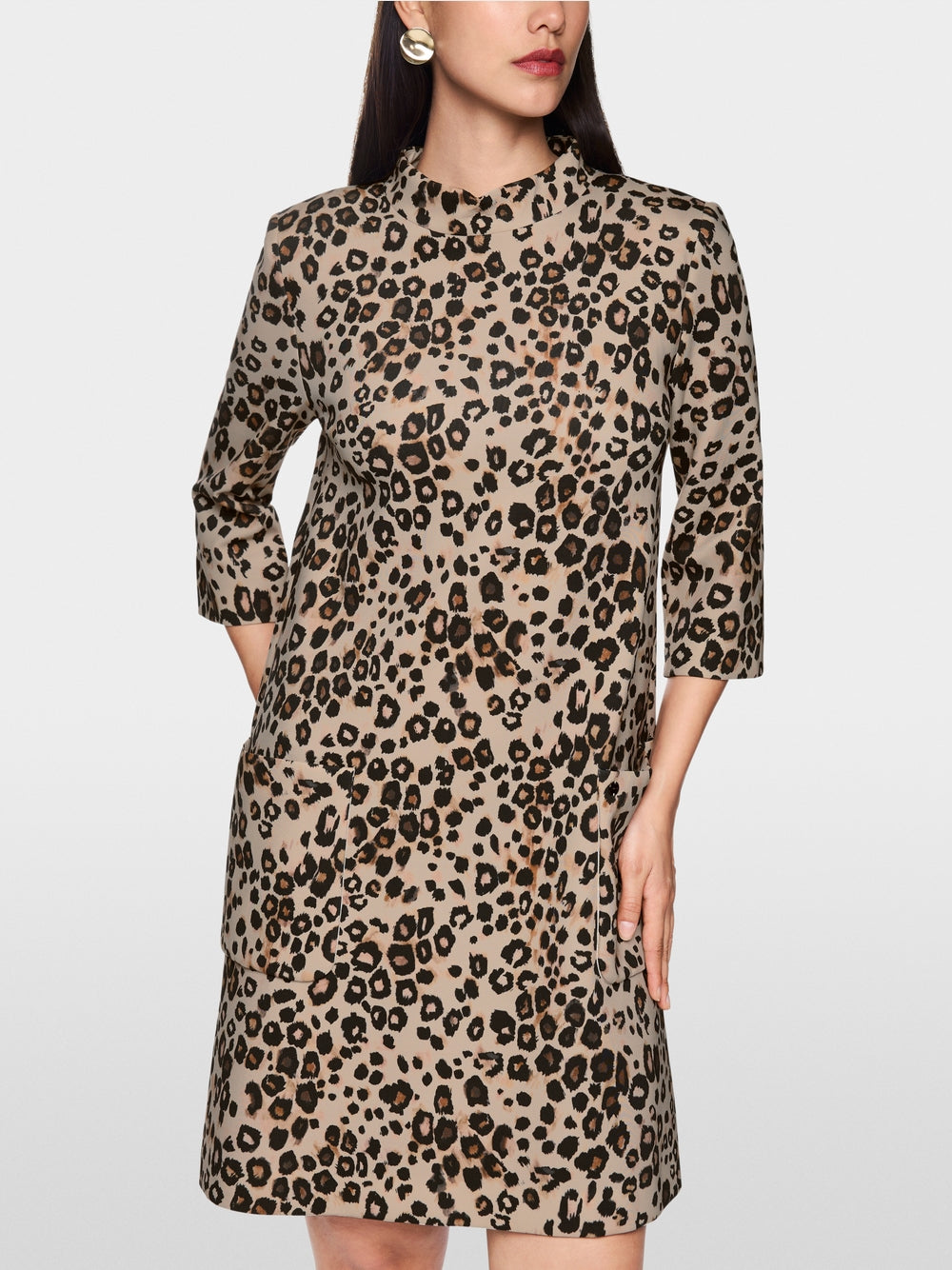 Marc Cain Collections Leopard Print Dress in Scuba Jersey ZC21.22J12