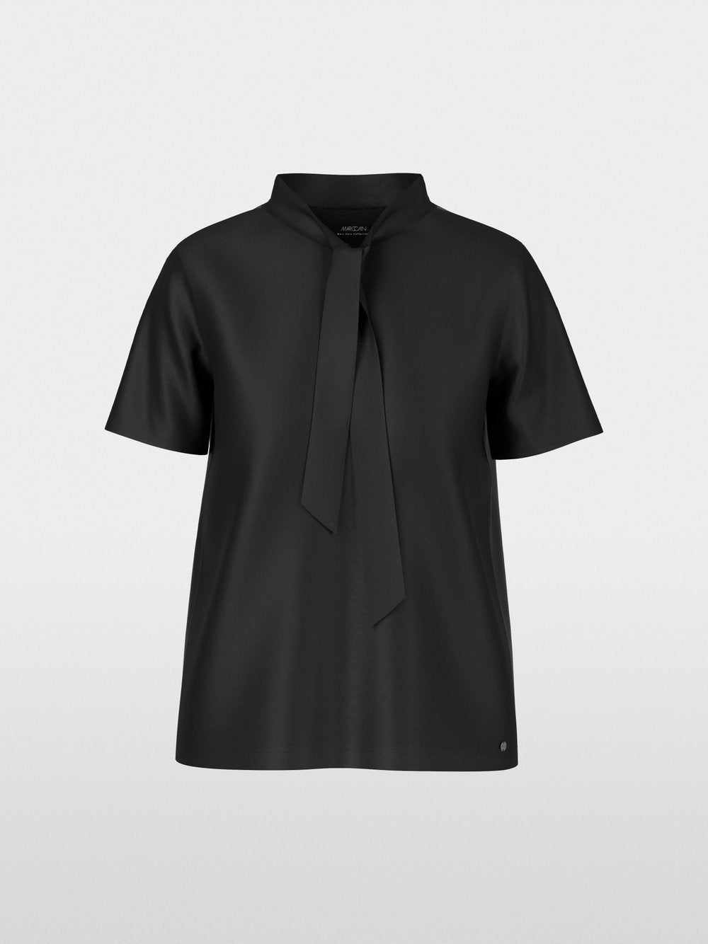 Marc Cain Collections Blouse Shirt with Bow Black ZC55.01J15