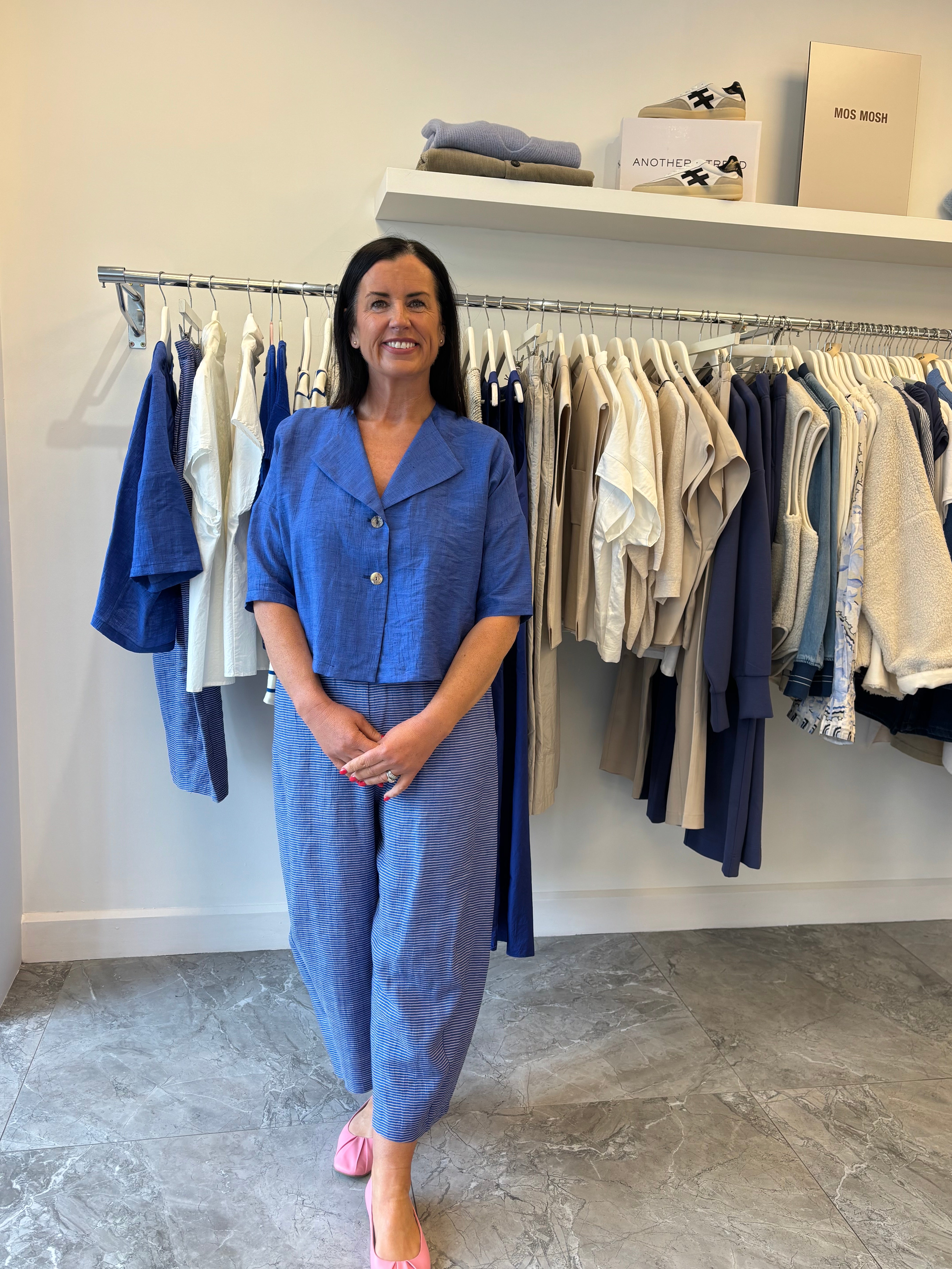 NEIRAMI Textured Linen Blend Bolero