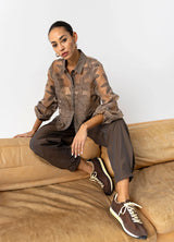 COSTER COPENHAGEN Cargo Pants SILLE Fit Warm Chocolate Brown