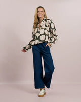 d.e.c.k. By Decollage Circle Blouse Khaki
