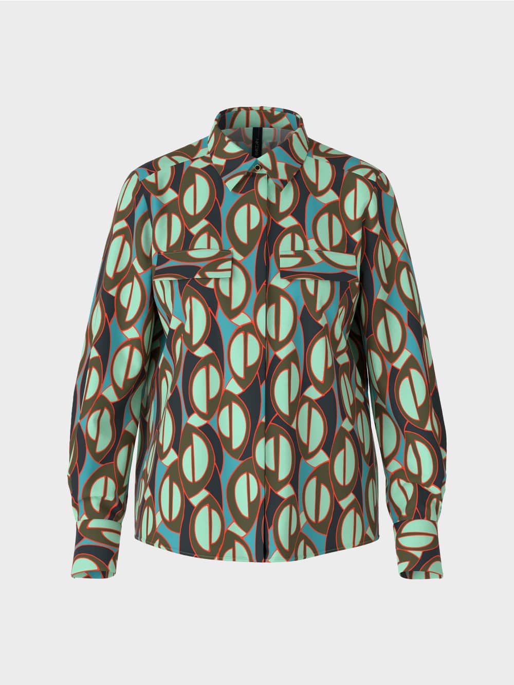 Marc Cain Collections Print Blouse Soft Malachite WC51.04W04