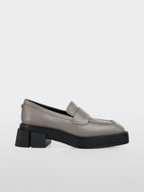 Marc Cain Leather Shoes with Platform ZCSC.04L32 Soft Charcoal