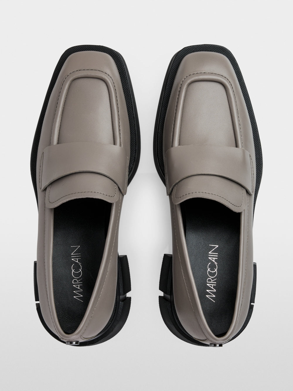 Marc Cain Leather Shoes with Platform ZCSC.04L32 Soft Charcoal