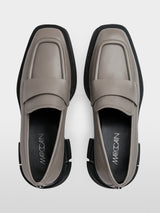 Marc Cain Leather Shoes with Platform ZCSC.04L32 Soft Charcoal