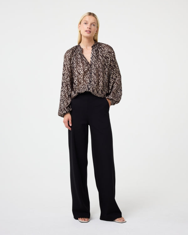 KNIT-TED Loeka Blouse Choco