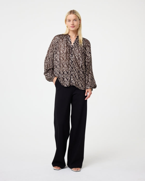KNIT-TED Loeka Blouse Choco