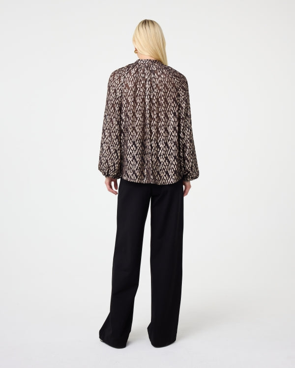 KNIT-TED Loeka Blouse Choco