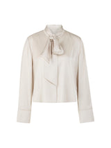 Marc Cain Collections Feminine Blouse with Bow ZC51.20W25 Smoke