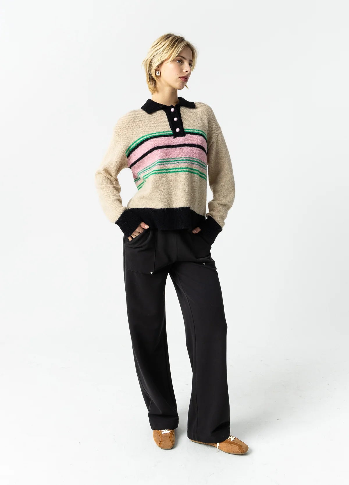 COSTER COPENHAGEN Sporty Pants Sille Fit Black