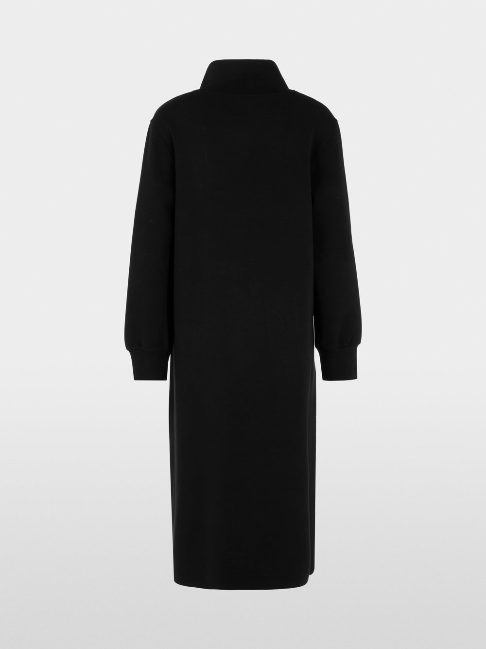 Marc Cain Sports Midi Sweatshirt Dress with Leopard Cord ZS21.26J09 Black