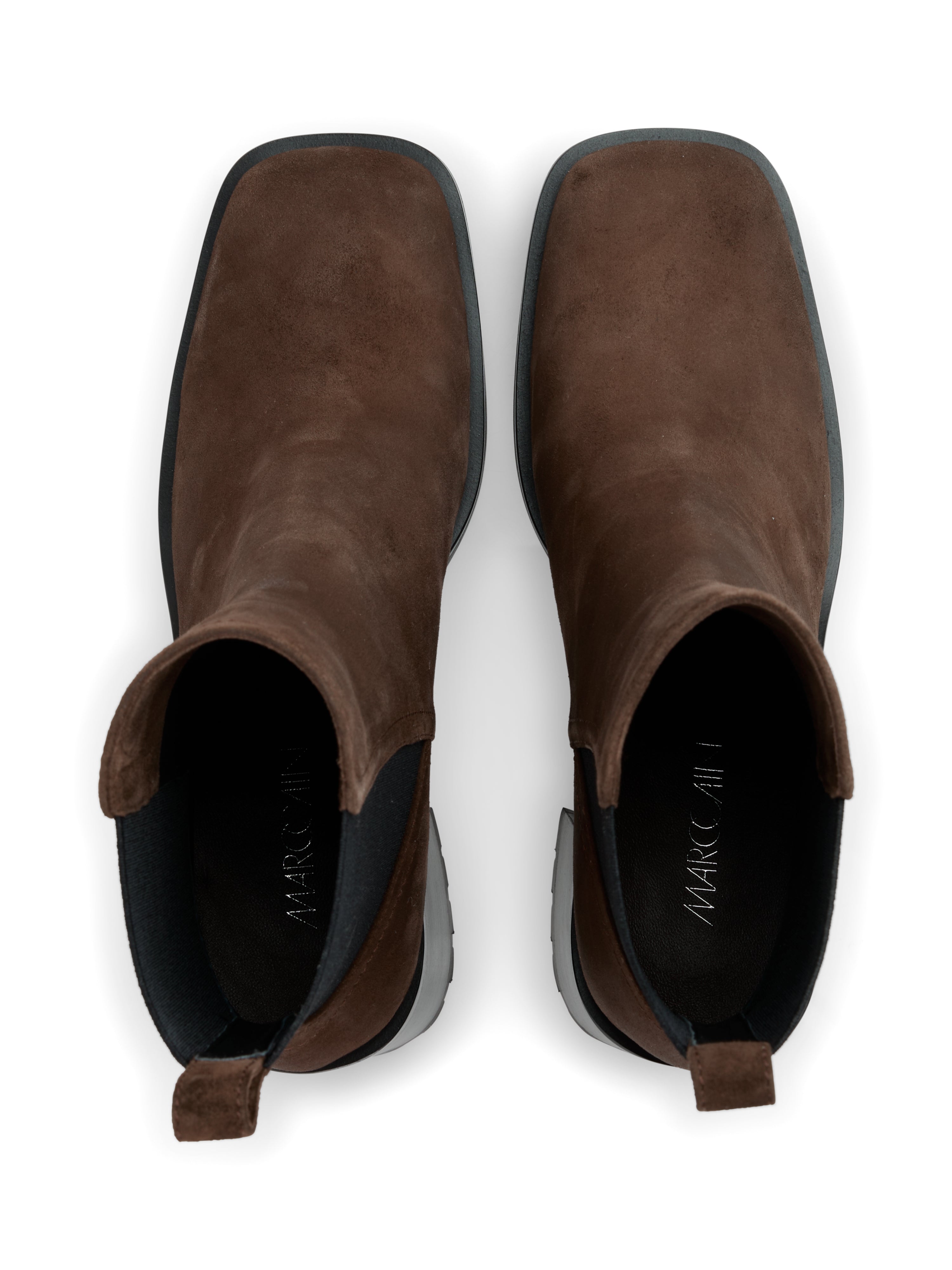 Marc Cain Collections Leather Chelsea Booties ZCSB.09L36 Dark Chestnut Brown