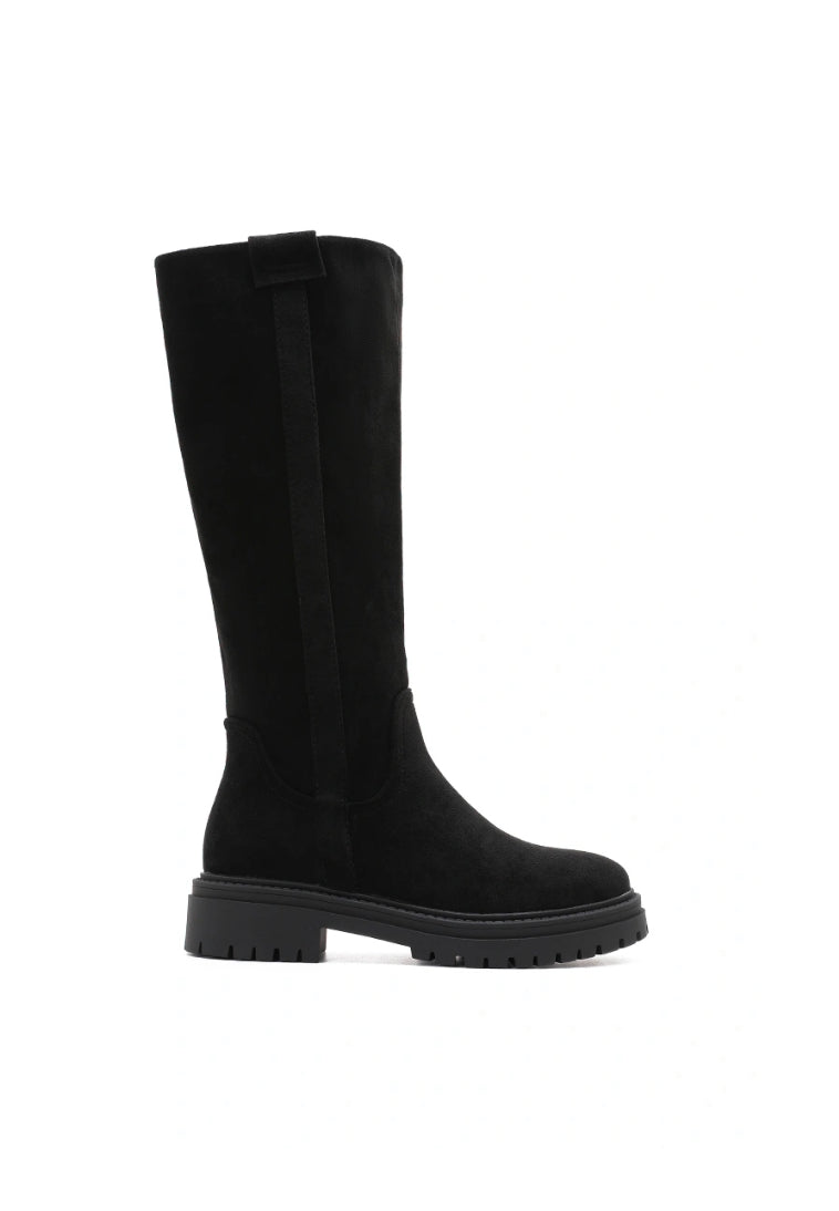 Freya Riding Boots Faux Suede Black