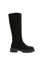 Freya Riding Boots Faux Suede Black