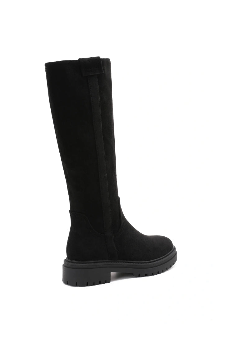 Freya Riding Boots Faux Suede Black