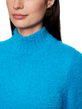 Marc Cain Collections Rethink Together Fluffy Jumper Bright Sea ZC41.39M59