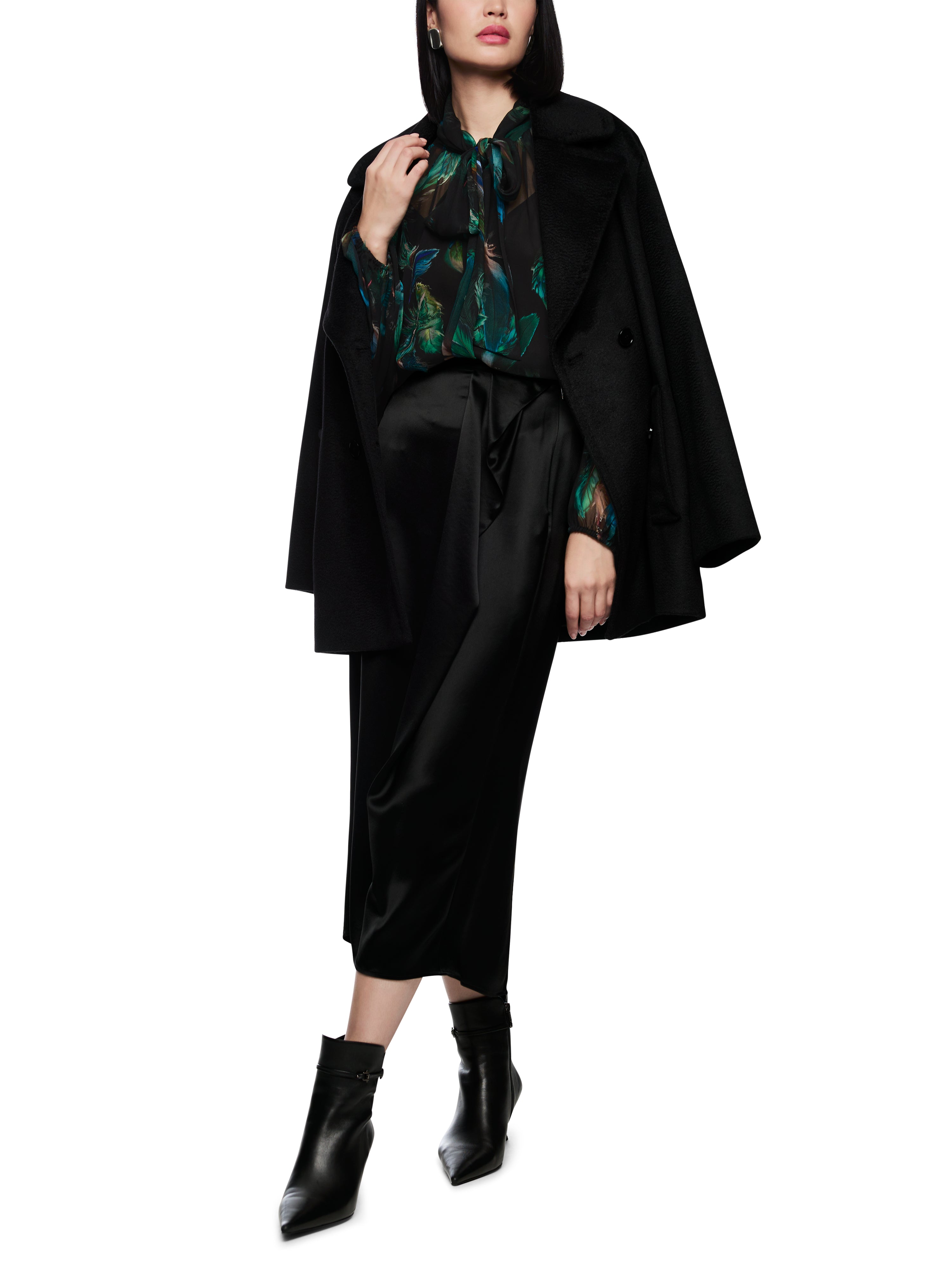 Marc Cain Collections Transparent Viscose Blouse Dark Jade Green ZC51.32W82