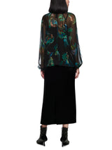 Marc Cain Collections Transparent Viscose Blouse Dark Jade Green ZC51.32W82