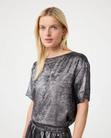 KNIT-TED Varah Top Metallic Grey